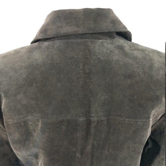 New York And Company 100% Suede Leather Jacket - Picture 4 of 9